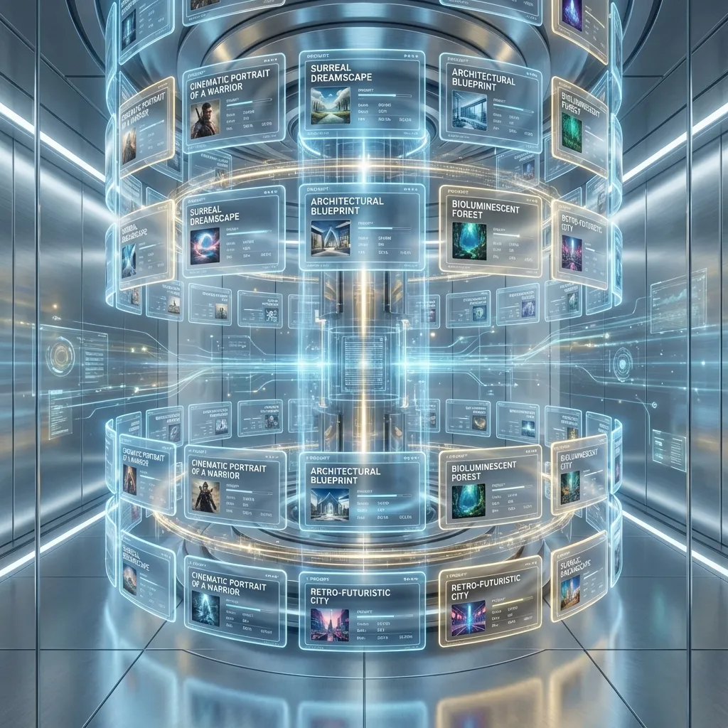 संरचित AI प्रॉम्प्ट का डिजिटल आर्काइव